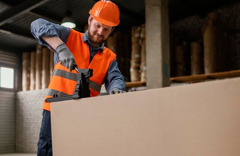 Guy Sealing boxes