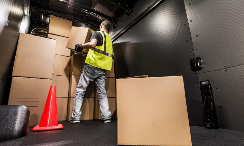 Mover piling boxes