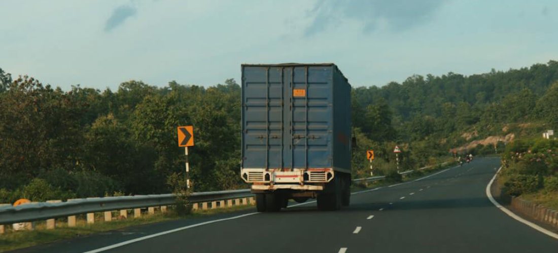 Truck on the road